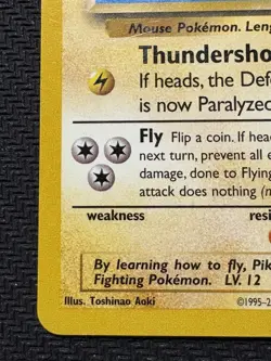 Flying Pikachu Promo #25 Pokemon TCG WOTC Black Star Vintage 2001 Rare Card - Image 5