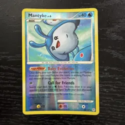 Mantyke 55/130 Reverse Holo Uncommon Pokemon Card Diamond & Pearl - Heavy Play - Image 1