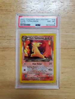 Pokemon PSA 8 NM-MINT 2002 Dark Typhlosion Neo Destiny Holo Card - Image 1
