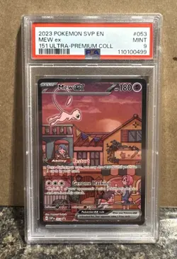 Pokemon Mew ex 053 Scarlet & Violet Promo Holo PSA 9 English TCG Card - Image 1