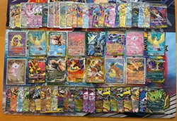 Pokemon Card Lot Full Art Alt Art Fire Mewtwo Snorlax Charizard Gengar 65 Cards - Image 1