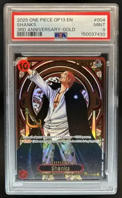 2025 One Piece Carrying On His Will Shanks Special Card #OP09-004 PSA 9 - Image 1