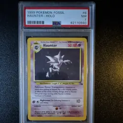Pokemon Haunter 6/62 Fossil Holo Rare Unlimited PSA 7 English 1999 Card - Image 1