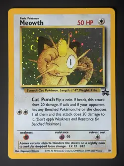 SWIRL Meowth 10 GB Promo Holo Swirl Gameboy Pokemon Card WOTC Wizards 2000 NM - Image 4