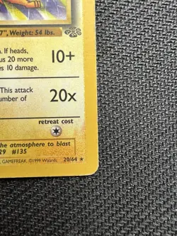 Pokemon TCG Jolteon TCG Jungle 20/64 Regular Rare Non-Holo Card HP - Image 4