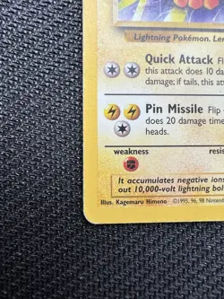 Pokemon TCG Jolteon TCG Jungle 20/64 Regular Rare Non-Holo Card HP - Image 5