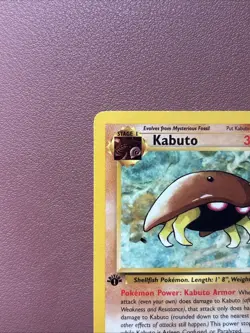 Pokemon TCG Kabuto Fossil 1st Edition Common Card 50/62 Regular LP Condition - Image 4