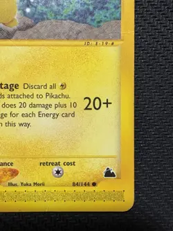 Pokemon TCG Pikachu Skyridge 84/144 E Reader Series 2003 Vintage HP Damaged Card - Image 4