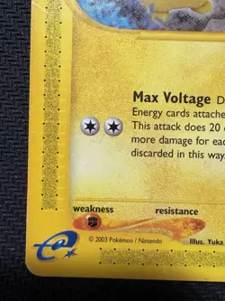 Pokemon TCG Pikachu Skyridge 84/144 E Reader Series 2003 Vintage HP Damaged Card - Image 5