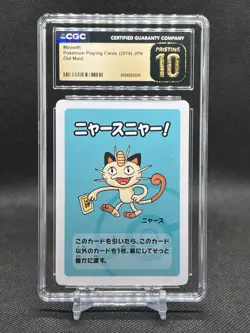 🔥CGC PRISTINE 10🔥POKEMON JAPANESE MEOWTH OLD MAID PLAYING CARDS - Image 1