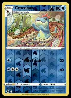SWSH08: Fusion Strike #056/264 Croconaw Pokemon Card - Image 1