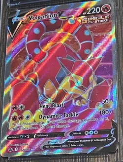 VOLCANION V 2021 POKEMON CARD CHILLING REIGN ULTRA RARE HOLO 162/198 CGC 10 - Image 2