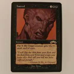 Magic the Gathering MTG card: Hatred #64 Exodus Rare Near mint - Image 1