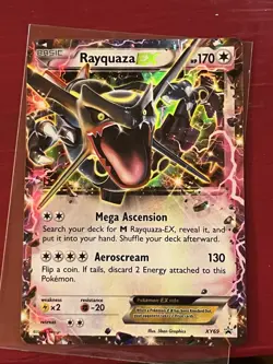 Pokemon Rayquaza EX XY69 Promo Holo Basic Card 170 HP Aeroscream 130 - Image 1