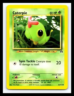 💥 CATERPIE NON HOLO # 53/75 | NEO DISCOVERY SET | Pokemon 2001 TCG Vintage Card - Image 1