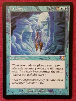 Magic The Gathering APOCALYPSE ICE CAVE blue card MTG - Image 1