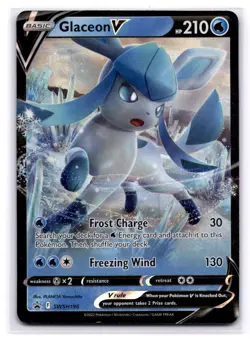 Glaceon V Promo SWSH: Sword & Shield Promo Cards SWSH196 LP-NM - Image 1