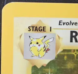 Vintage Pokemon TCG Fossil WoTC Raichu Holo Rare Card #14/62 LP - Image 5