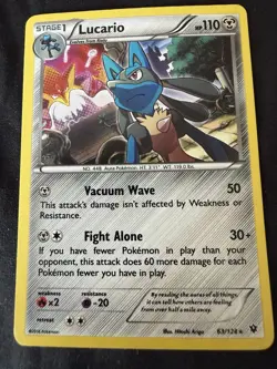 Lucario - 63/124 (Cosmos Holo) 063/124 Miscellaneous Cards & Products NM - Image 2