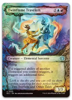 Twinflame Travelers (Showcase) #345 (Foil) (NM) ECL Magic MTG - Image 1