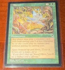 Wizards of the Coast Aluren Tempest Rare Regular MTG Enchantment Green #213 1997 - Image 1