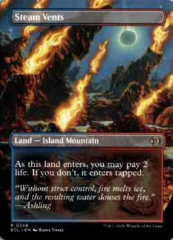MTG ECL *Non-Foil Steam Vents (Borderless) 348 R NM Lorwyn Eclipsed Double-Sided - Image 2