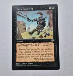 UNPLAYED SIGNED NM MAGIC MIRAGE DARK BANISHING DERMOT POWER JUDGE DREDD MTG - Image 1