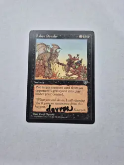 UNPLAYED SIGNED NM MTG Ashen Powder Mirage GEOF DARROW MATRIX MAGIC EDH CUBE VTG - Image 1