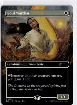 MTG Secret Lair Julie Bell *Foil Soul Warden (Rainbow Foil) 1708 SLD R NM Scan - Image 1