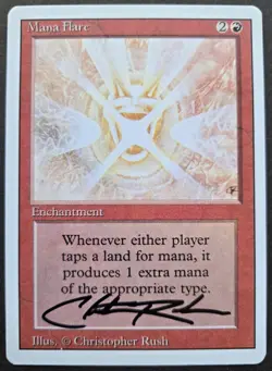 RARE SIGNED MtG Magic Chris Rush _ Revised Artist Proof _ MANA FLARE _ 1/100! - Image 2