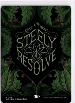 MTG Secret Lair Foil Steely Resolve 1326 SLD R NM Scan MagicTheGathering Drop - Image 1