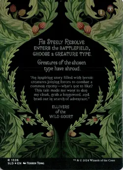 MTG Secret Lair Foil Steely Resolve 1326 SLD R NM Scan MagicTheGathering Drop - Image 2