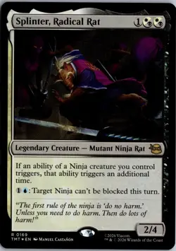 Splinter, Radical Rat R Teenage Mutant Ninja Turtles 169 NM Foil Magic - Image 1