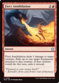 FIERY ANNIHILATION x4 mtg NM-M Foundations 4 Unc - Image 1