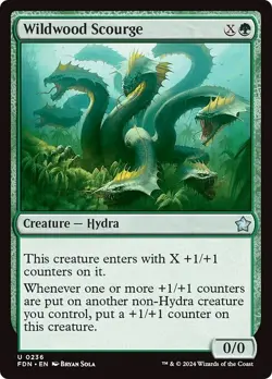 WILDWOOD SCOURGE x4 mtg NM-M Foundations 4 Unc - Image 1