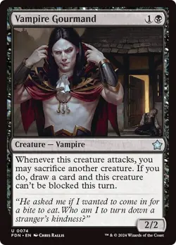 VAMPIRE GOURMAND x4 mtg NM-M Foundations 4 Unc - Image 1