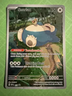 Pokemon S&V Black Star Promo Holo Card “Snorlax” 051 NM/M - Image 1