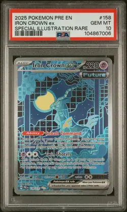 Pokemon TCG Iron Crown EX Special Illustration 158/131 PSA 10 - Image 1