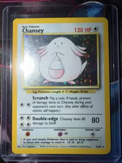 Pokemon TCG Chansey 3/102 Base Set Holo Rare 120 HP Ken Sugimori - Image 1