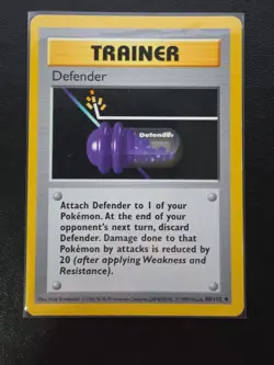 Pokemon Base Set Trainer TCG Defender 80/102 Shadowless Uncommon Card - Image 1