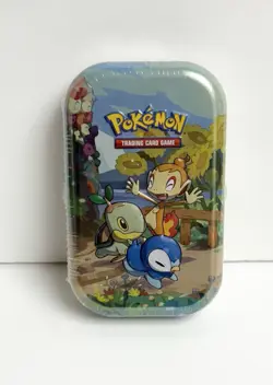 2021 Pokemon TCG Celebrations Sinnoh Mini Tin Chimchar Piplup Turtwig - Image 1