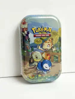 2021 Pokemon TCG Celebrations Sinnoh Mini Tin Chimchar Piplup Turtwig - Image 2