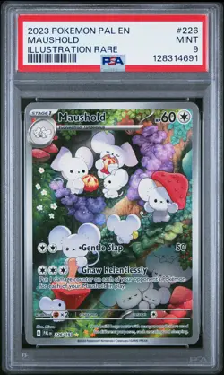 2023 POKEMON PAL EN-PALDEA EVOLVED ILLUSTRATION RARE #226 MAUSHOLD PSA 9 - Image 1