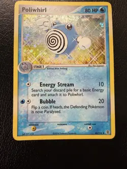 Pokemon TCG Poliwhirl 46/112 Fire Red & Leaf Green Reverse Holo With Swirl 🌀 MP - Image 4