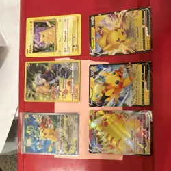 Pokemon TCG Pikachu, Pikachu V & Pikachu VMAX Holo Card Lot English 6 - Image 1
