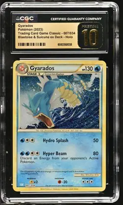 POKEMON GYARADOS CLB 007/034 CGC PRISTINE 10 - BLASTOISE & SUICUNE EX DECK - Image 1