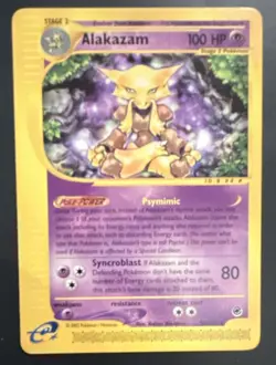 Pokemon Alakazam 033/165 Expedition Base Set Rare 100 HP Stage 2 Card - Image 1