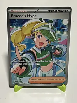 Pokemon Emcee's Hype 220/182 Destined Rivals Ultra Rare NM Condition - Image 1