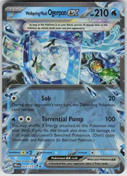 Pokemon Wellspring Mask Ogerpon ex - 027/131 SV: Prismatic Evolutions Double Rar - Image 1