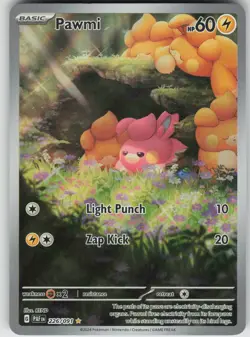 Pokemon Pawmi - 226/091 SV: Paldean Fates Illustration Rare NM - Image 1
